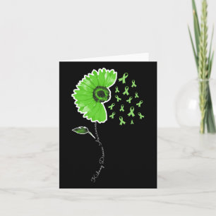 Nierziekte Warrior Green Ribbon Zonnebloem Schatti Kaart