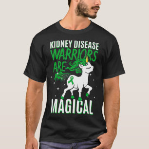 Nierziekte Warrior Magical Unicorn Green T-shirt