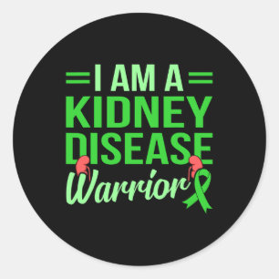 Nierziekte Warrior Organ Donation Awareness GR Ronde Sticker