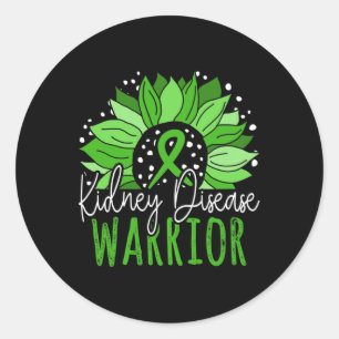 Nierziekte Warrior Ronde Sticker