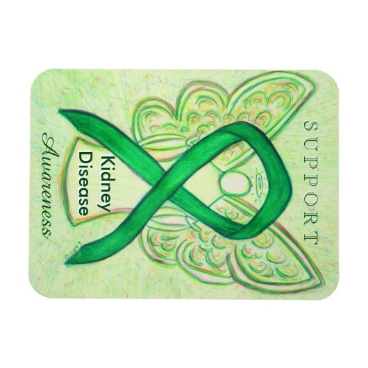 Nierziektebewustzijn Ribbon Angel Magnet Gifts Magneet (Horizontaal)