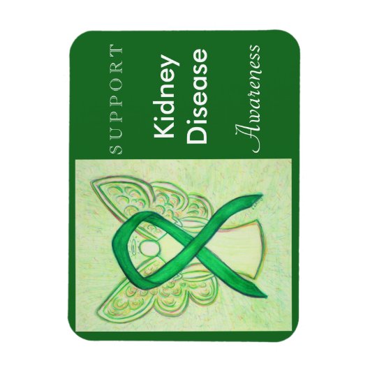 Nierziektebewustzijn Ribbon Angel Magnet Magneet (Verticaal)