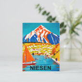 Niesen, bergtop over het meer, Zwitserland Briefkaart (Staand voorkant)