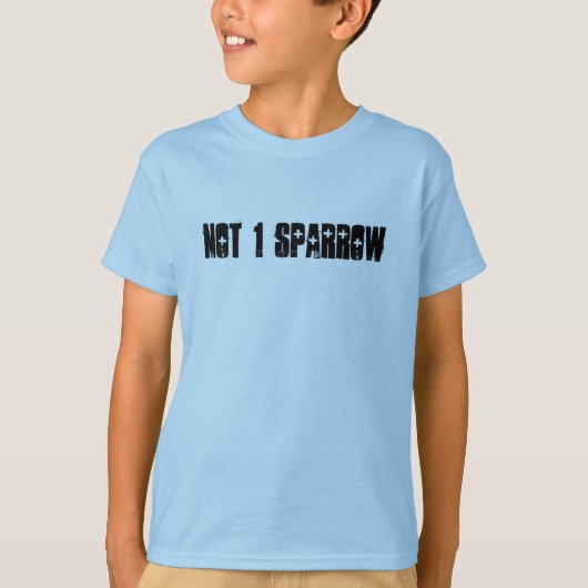 Niet 1 Sparrow Luke 12:6 "T" T-shirt (Voorkant)
