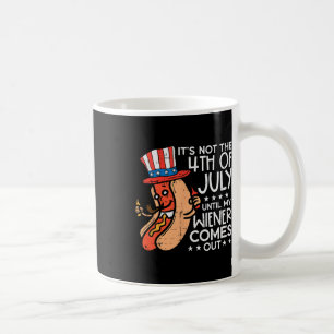 Niet 4 juli tot mijn Wiener uitkomt grappige hotdo Koffiemok