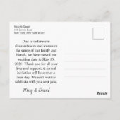 Niet 6 voet uit elkaar Wedding Update Sla de datum Briefkaart (Achterkant)