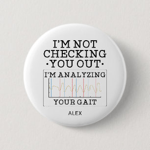 Niet aan het uitchecken Fysiotherapeut Pret Aangep Ronde Button 5,7 Cm