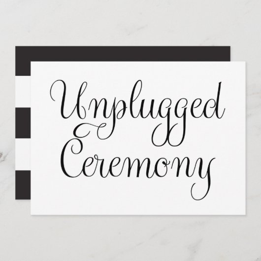 niet-aangesloten ceremonie bruiloft kaart (Voorkant / Achterkant)
