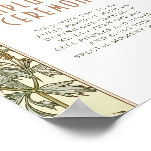 Niet-aangesloten ceremonieschema  Art Nouveau Poster (Hoek)