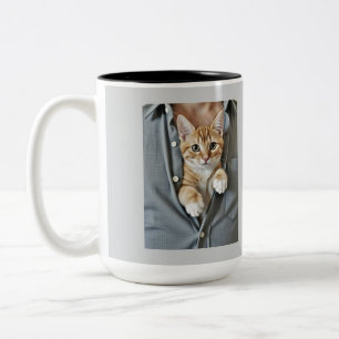 Niet Aanraken, Geweldige Kattenvader,  Tweekleurige Koffiemok