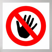 Niet aanraken poster (Voorkant)