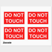 Niet Aanraken Rechthoekige Sticker (Vel)