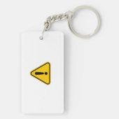 Niet aanraken" Sleutelhanger – vet waarschuwingsbe (achterkant)