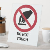 Niet aanraken, verbodsbord reclamebord met voetstuk (Insitu)