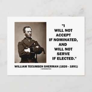 Niet accepteren indien genomineerd niet serveren S Briefkaart