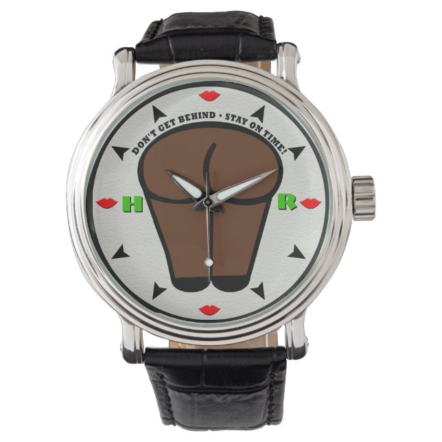Niet achterblijven - Blijf op tijd (monogram) _A Horloge (Voorkant)