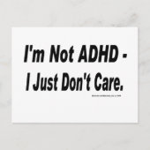 Niet ADHD Briefkaart (Voorkant)