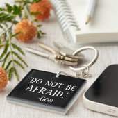 NIET AFBRENGEN VAN AFRAID-prijsopgave Afdrukappara Sleutelhanger (Voorkant Rechts)