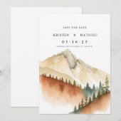 niet-afdrukbare berg save the date (Voorkant / Achterkant)