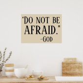 NIET AFINVAL GOD Faith Quote Poster (Keuken)