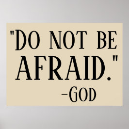 NIET AFINVAL GOD Faith Quote Poster