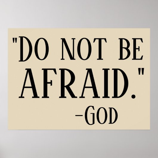 NIET AFINVAL GOD Faith Quote Poster (Voorkant)