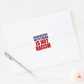 Niet akkoord met Obama Ronde Sticker (Envelop)
