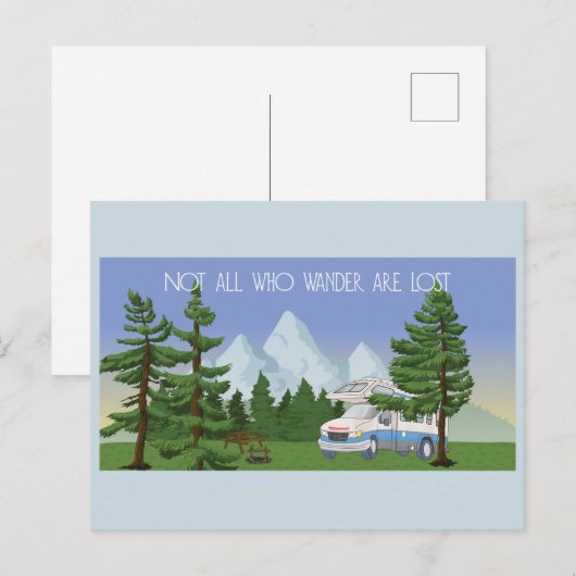 Niet Al wandelt Who is Verloren Briefkaart (Voorkant / Achterkant)