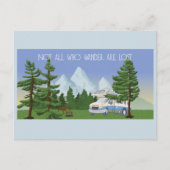 Niet Al wandelt Who is Verloren Briefkaart (Voorkant)