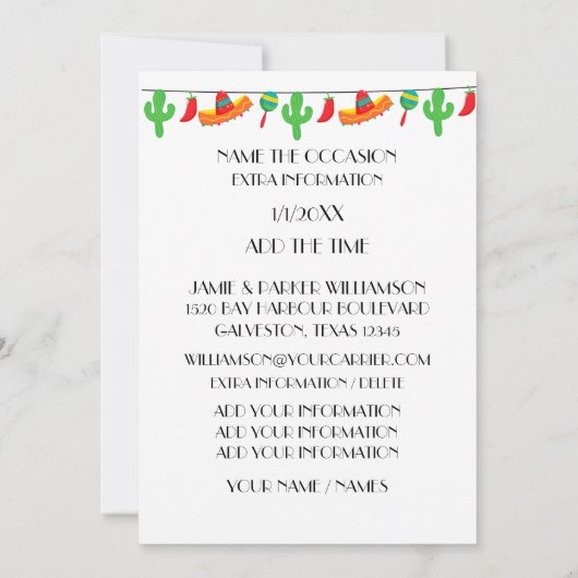 Niet-alcoholisch Voetbal Taco Feest Uitnodiging (Achterkant)