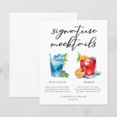 Niet-alcoholische Blue Lagoon Negroni Mocktail Men (Voorkant / Achterkant)