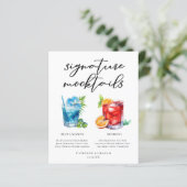 Niet-alcoholische Blue Lagoon Negroni Mocktail Men (Staand voorkant)