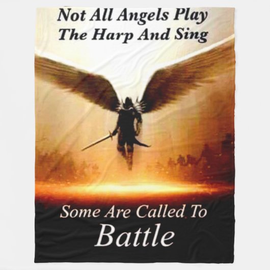 NIET ALLE ANGELS SPELEN DE HARP FLEECE DEKEN (Voorkant)