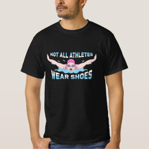 Niet alle atleten Draag schoenen T-shirt
