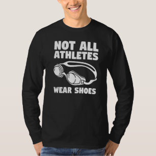 Niet alle atleten Draag schokken die zwemmen T-shirt