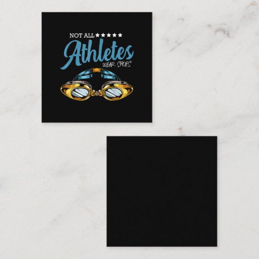 Niet alle atleten Draag schoten die schimmelzwemme Vierkante Visitekaartje (Voorkant / Achterkant)