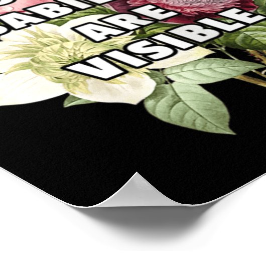 Niet alle beperkingen zijn zichtbaar fibromyalgie poster (Hoek)