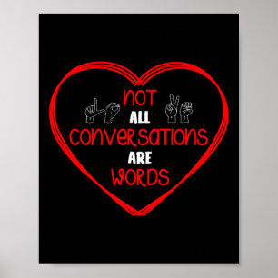 Niet alle discussies zijn woorden gebarentaal in o poster