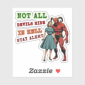 Niet alle duivels verbergen zich in de hel - Retro Sticker (Vel)