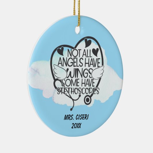 Niet alle Engelen hebben vleugels... sommige hebbe Keramisch Ornament (Rechts)