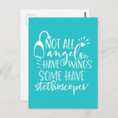 Niet alle engelen hebben vleugels, sommige hebben  briefkaart (Voorkant / Achterkant)