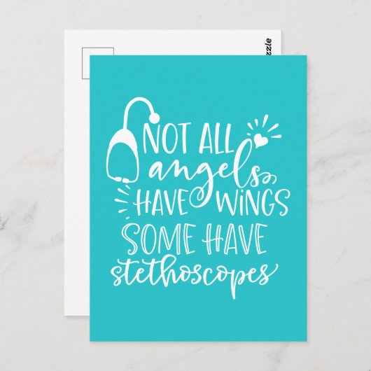 Niet alle engelen hebben vleugels, sommige hebben  briefkaart (Voorkant / Achterkant)