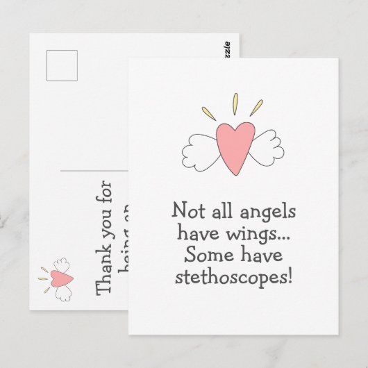 Niet alle engelen hebben vleugels, sommige hebben  briefkaart (Voorkant / Achterkant)