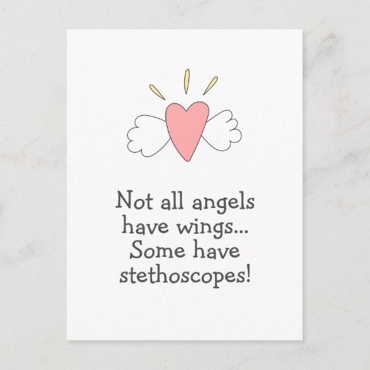 Niet alle engelen hebben vleugels, sommige hebben  briefkaart (Voorkant)