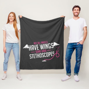 Niet alle Engelsen hebben Wings Nurse Stethoscoop Fleece Deken