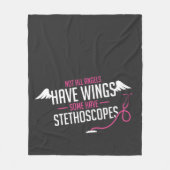 Niet alle Engelsen hebben Wings Nurse Stethoscoop Fleece Deken (Voorkant)