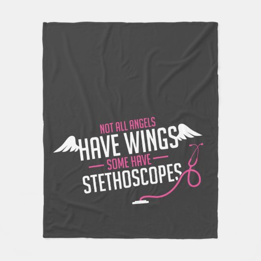 Niet alle Engelsen hebben Wings Nurse Stethoscoop Fleece Deken (Voorkant)