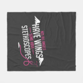 Niet alle Engelsen hebben Wings Nurse Stethoscoop Fleece Deken (Voorkant (Horizontaal))