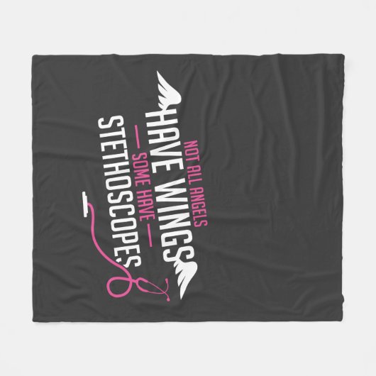 Niet alle Engelsen hebben Wings Nurse Stethoscoop Fleece Deken (Voorkant (Horizontaal))