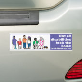 Niet alle Gehandicapten kijken de Zelfde Bumpersti Bumpersticker (Op auto)